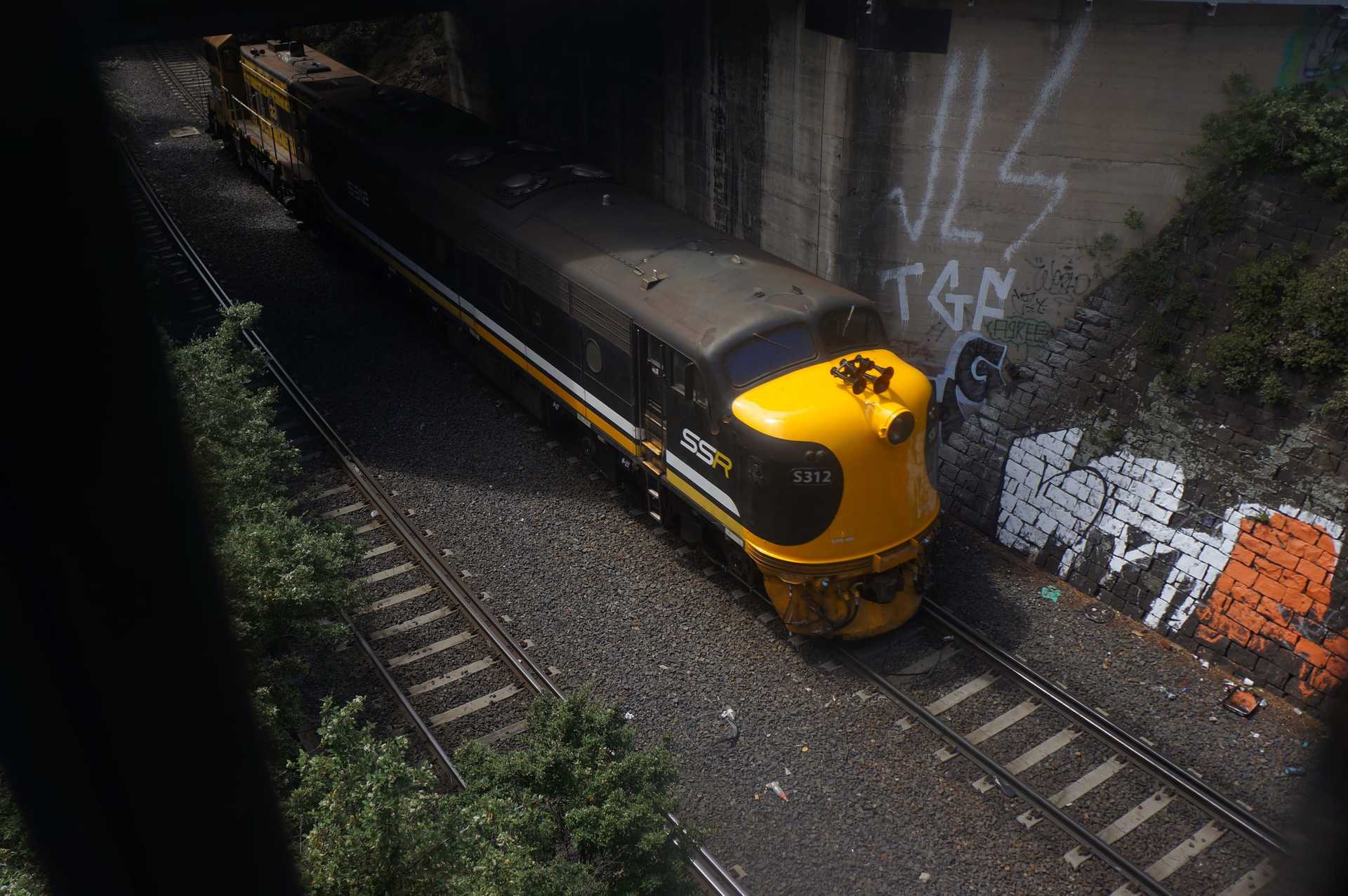 S312 and T363 at Bunbury Street Tunnel, bound for Appleton Docks
